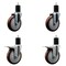 Service Caster 5'' Maroon Poly Swivel 1-3/4'' Expanding Stem Caster Set 2 Total Lock Brakes, 4PK SCC-EXTTL20S514-PPUB-MRN-2-S-2-134 - alternate 1